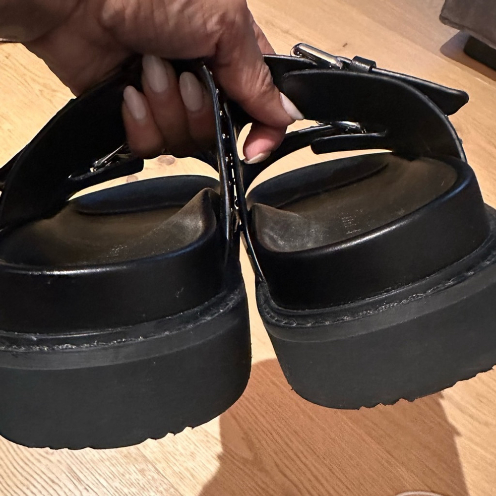 Marc Fisher LTD Women's Agusta Sandal leather lug sole thick straps Sz 7.5 NEW - Picture 6 of 12